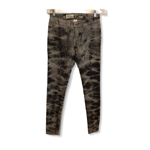 Mossimo Black Gray Tye-Dye Jeggings - Picture 1 of 10